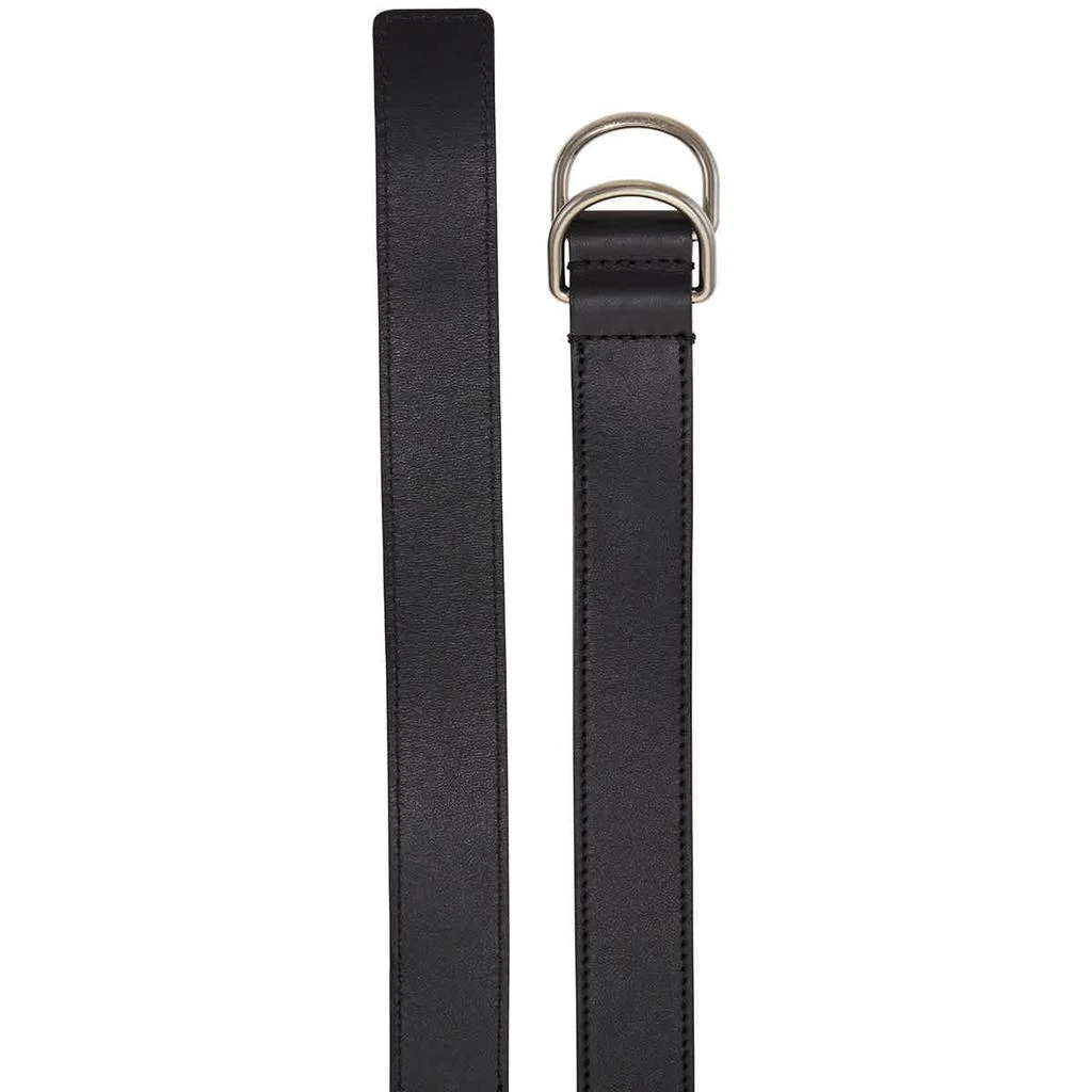 商品Burberry|Burberry Black Leather Double D-ring Belt, Brand Size 100CM,价格¥576,第2张图片详细描述
