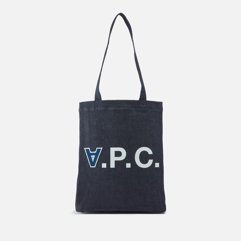 A.P.C. Tote Laure 2.0 Logo-Print Denim Bag商品第1张图片规格展示