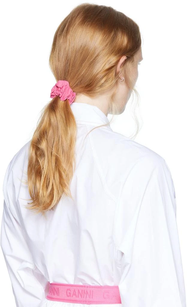 商品Ganni|SSENSE Exclusive Two-Pack Pink Scrunchies,价格¥94,第2张图片详细描述