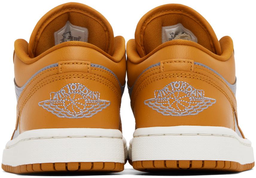 Orange & Gray Air Jordan 1 Low Sneakers商品第2张图片规格展示