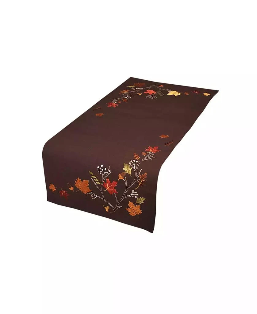 商品Xia Home Fashions|Autumn Branches Embroidered Fall Table Runner, 70" x 16",价格¥307,第1张图片详细描述