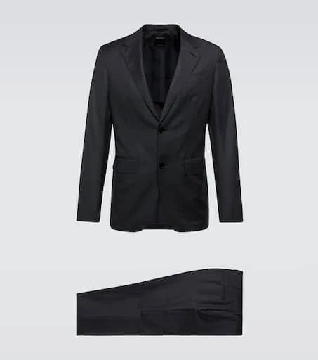 商品Zegna|初剪羊毛单排扣西装套装,价格¥25399,第1张图片