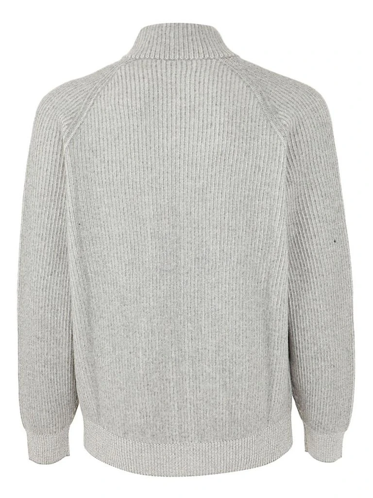 商品Brunello Cucinelli|Brunello Cucinelli High-Neck Zipped Cardigan,价格¥15575,第2张图片详细描述