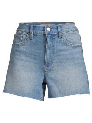 Raw-Edge Cuffs Denim Shorts商品第3张图片规格展示