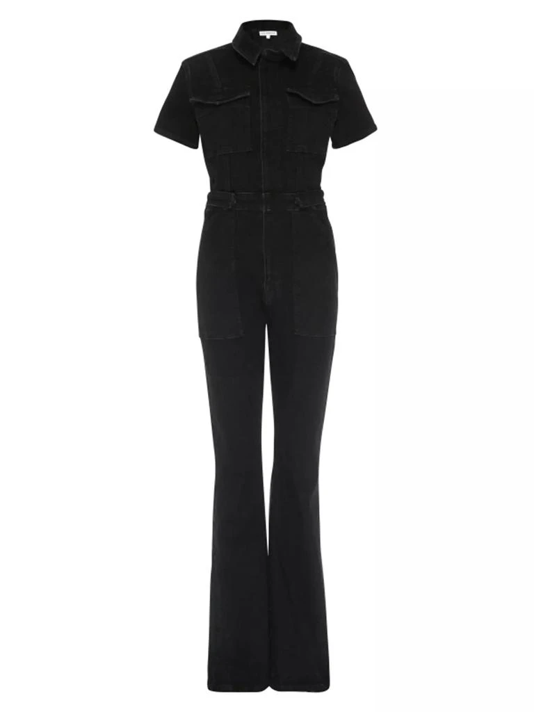 商品Good American|Fit For Success Bootcut Jumpsuit,价格¥672,第1张图片