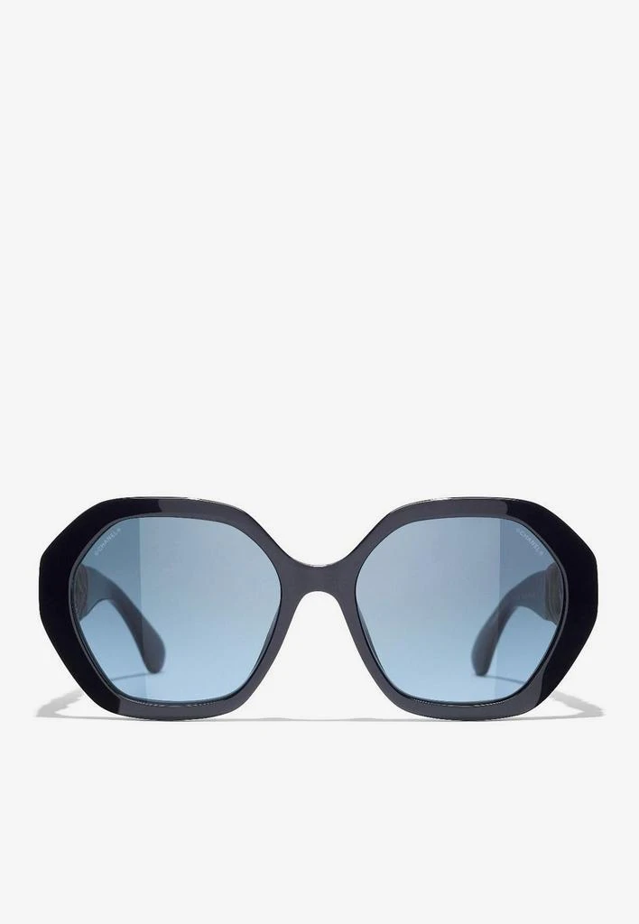 商品Chanel|Rectangular Sunglasses with Chain Detail,价格¥3182,第1张图片
