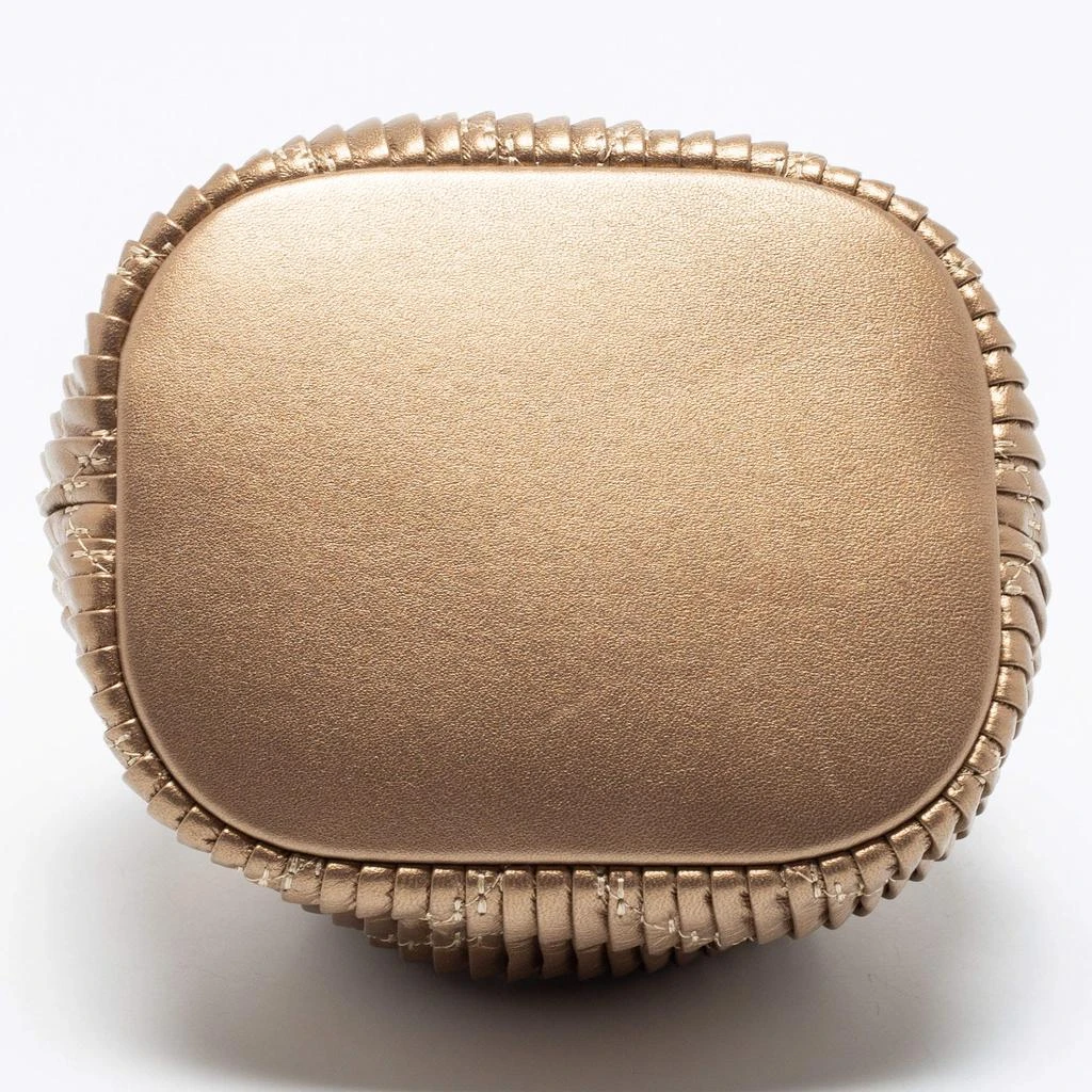 Chanel Gold Leather Small Coco Pleats Drawstring Bucket Bag 商品