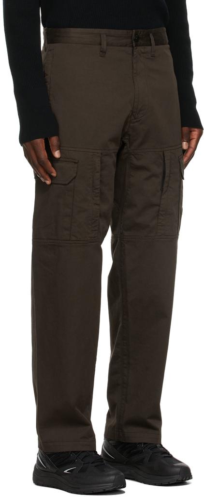 Brown Cotton Cargo Pants商品第2张图片规格展示
