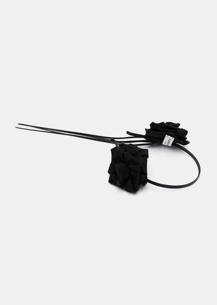 商品Alessandra Rich|Alessandra Rich Black Roses Moire Headband,价格¥2084,第2张图片详细描述