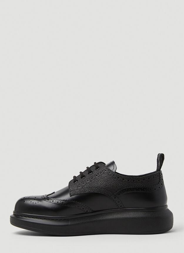 商品Alexander McQueen|Platform Brogue Lace-Up Shoes in Black,价格¥3136,第5张图片详细描述