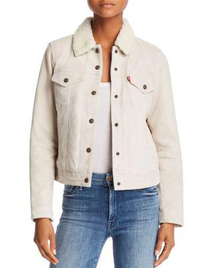 商品Levi's|Suede Trucker Jacket 女士夹克,价格¥664,第1张图片