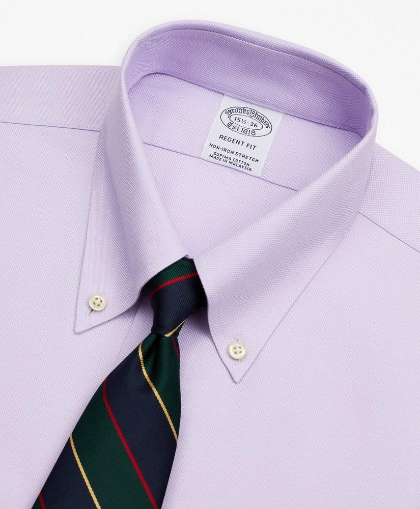 商品Brooks Brothers|Stretch Regent Regular-Fit Dress Shirt, Non-Iron Royal Oxford Button-Down Collar,价格¥375-¥525,第2张图片详细描述