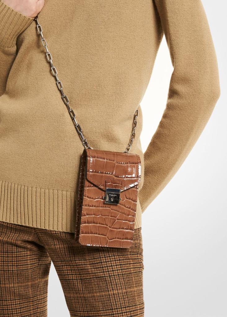 商品Michael Kors|Gramercy crocodile embossed leather phone crossbody bag,价格¥3675,第6张图片详细描述