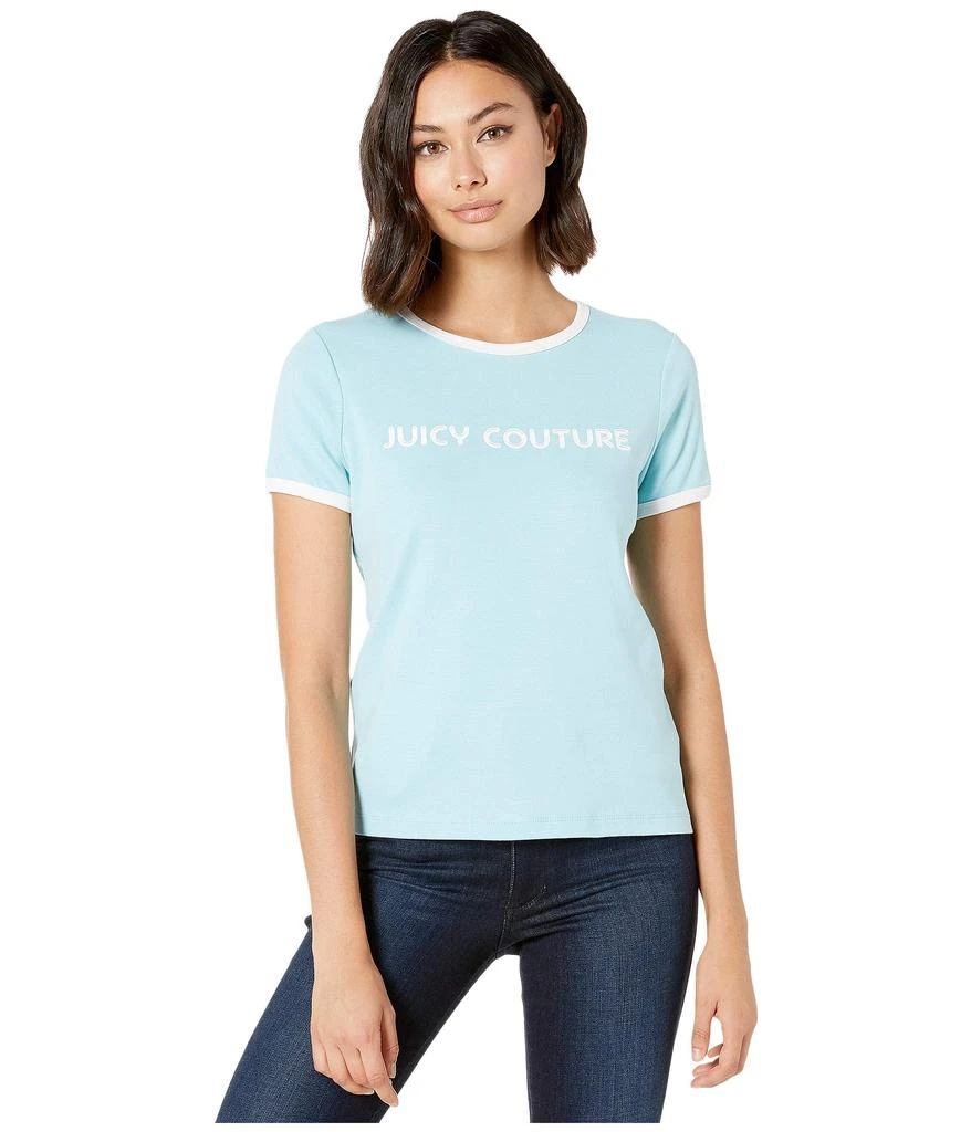 商品Juicy Couture|Juicy Poolside Logo Track Ringer Tee,价格¥185,第1张图片