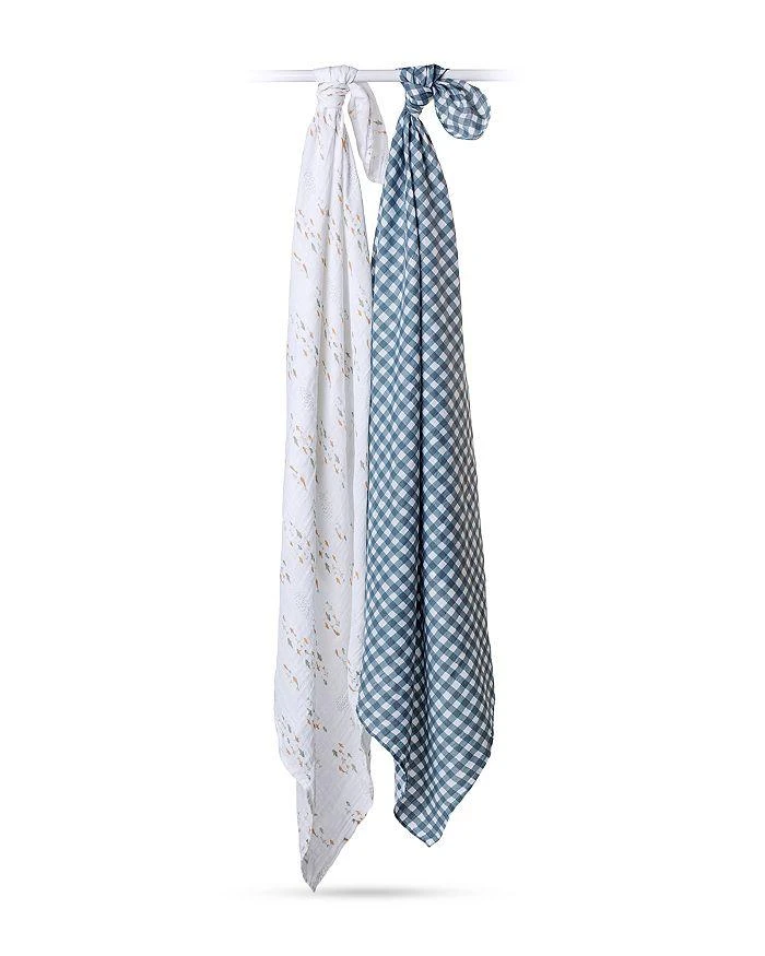 商品Lulujo|Fish and Gingham Printed Cotton Muslin Blankets, Pack of 2 - Baby,价格¥262,第3张图片详细描述