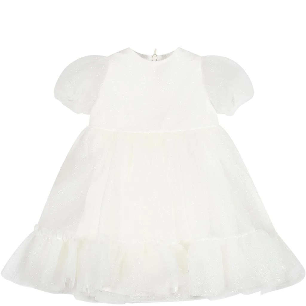 商品SIMONETTA|White Dress For Baby Girl,价格¥1893,第1张图片