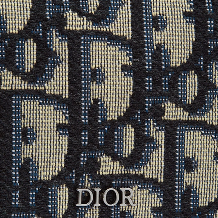 商品[国内直发] Dior|迪奥 满印Logo经典刺绣老花字母满印 织物 卡片套卡包 男女同款 牛仔蓝色,价格¥5274,第6张图片详细描述