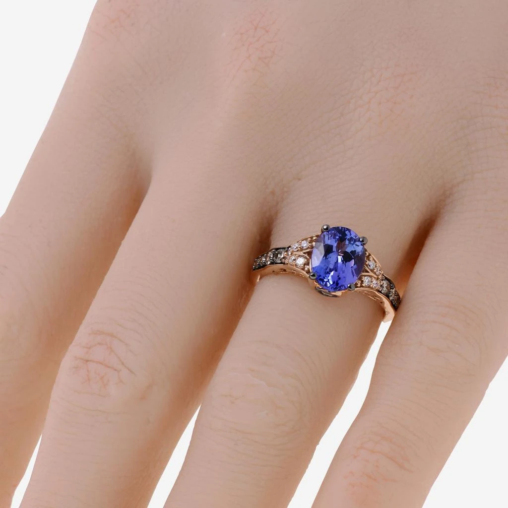 商品Le Vian|Le Vian 14K Strawberry Gold, Tanzanite 1.70ct., Chocolate And Vanilla Diamond 0.33ct. Tw. Band Ring Sz 6.5 YQMA36,价格¥7359,第2张图片详细描述