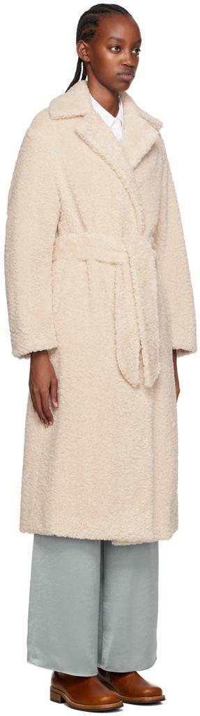 商品Vince|Beige Textured Faux-Fur Coat,价格¥7941,第4张图片详细描述