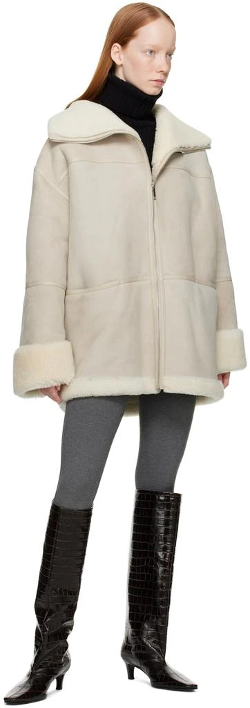 商品Totême|Off-White Signature Shearling Jacket,价格¥11018,第4张图片详细描述