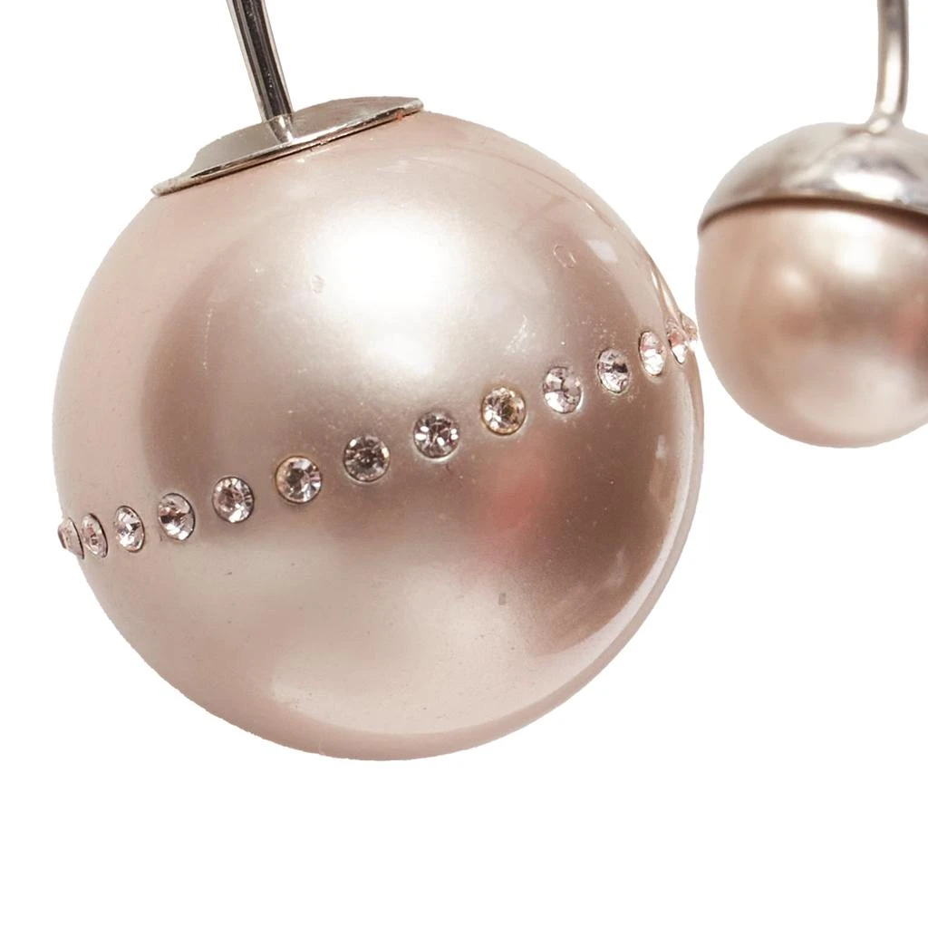 商品[二手商品] Dior|Tribales Pealescent Faux Pearls Crystal Orbital Pin Earrings,价格¥4574,第5张图片详细描述