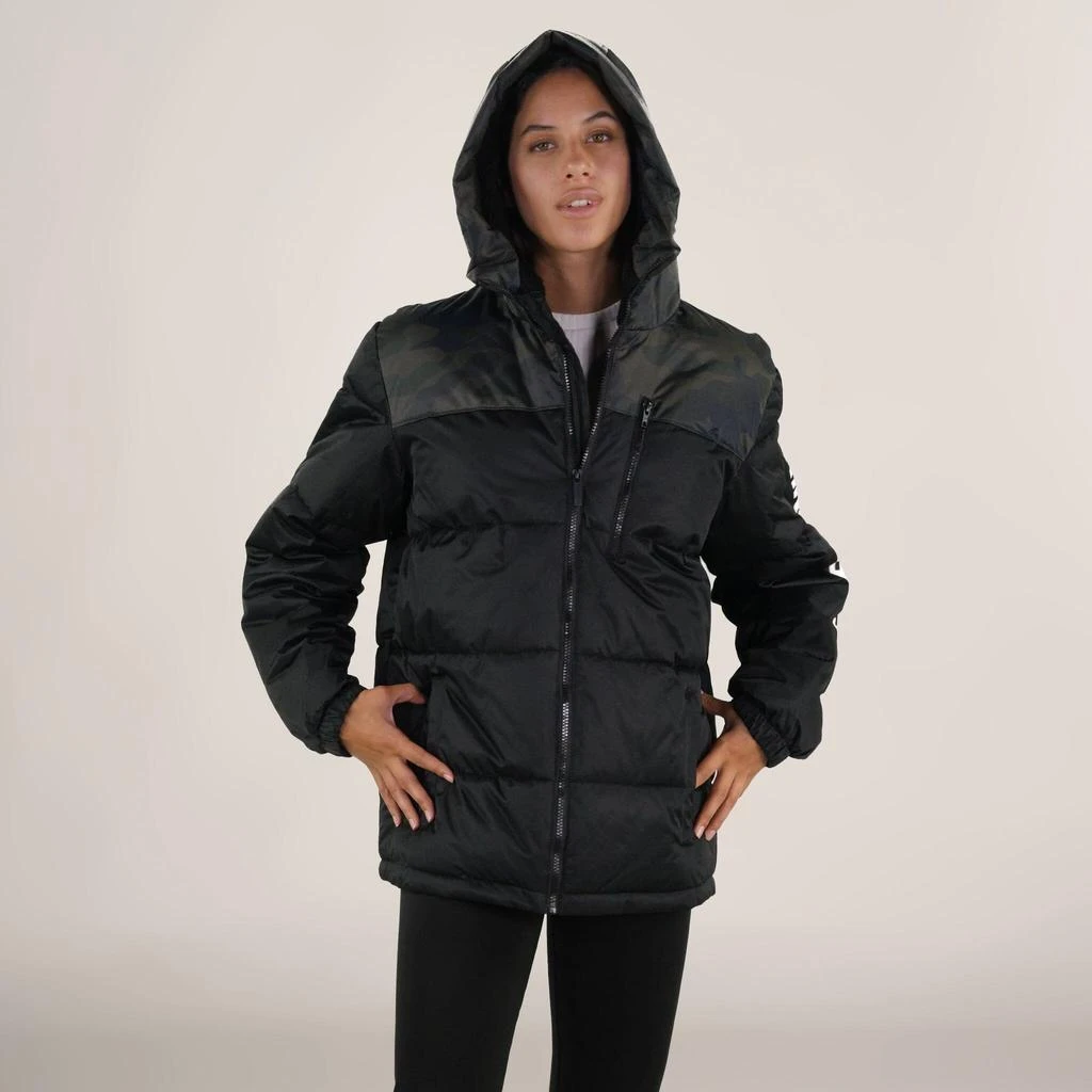 商品Members Only|Women's Twill Block Puffer Oversized Jacket,价格¥322,第2张图片详细描述