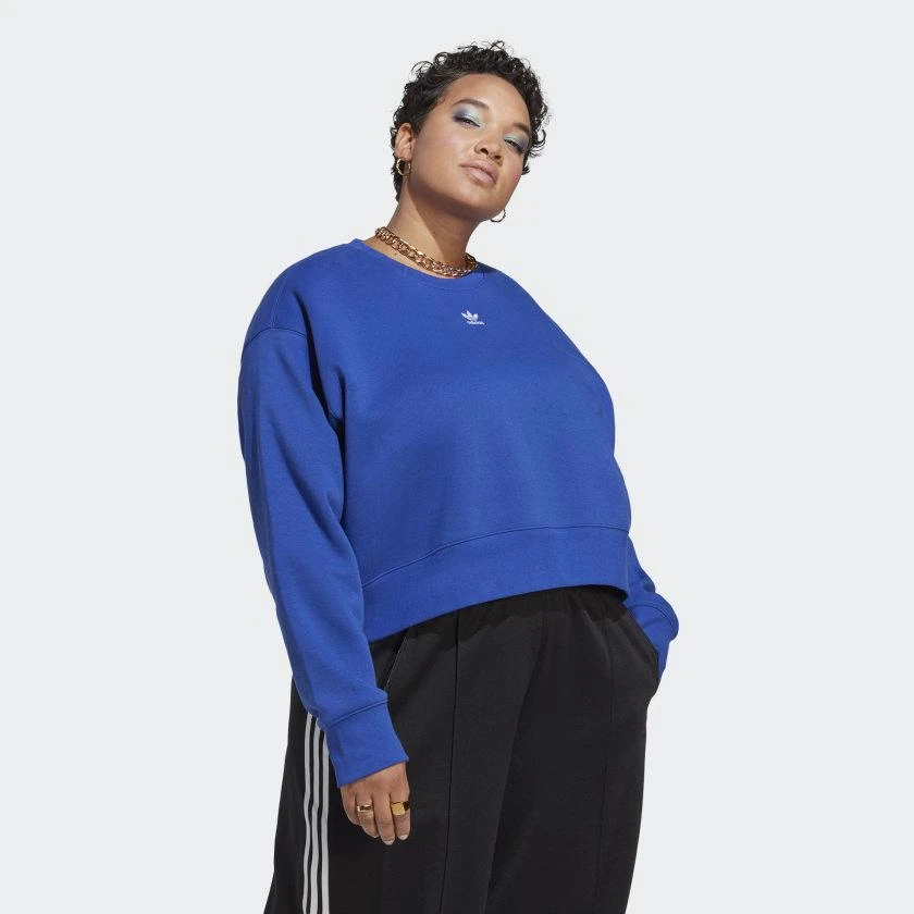 商品Adidas|Women's adidas Adicolor Essentials Crew Sweatshirt (Plus Size),价格¥173-¥220,第1张图片