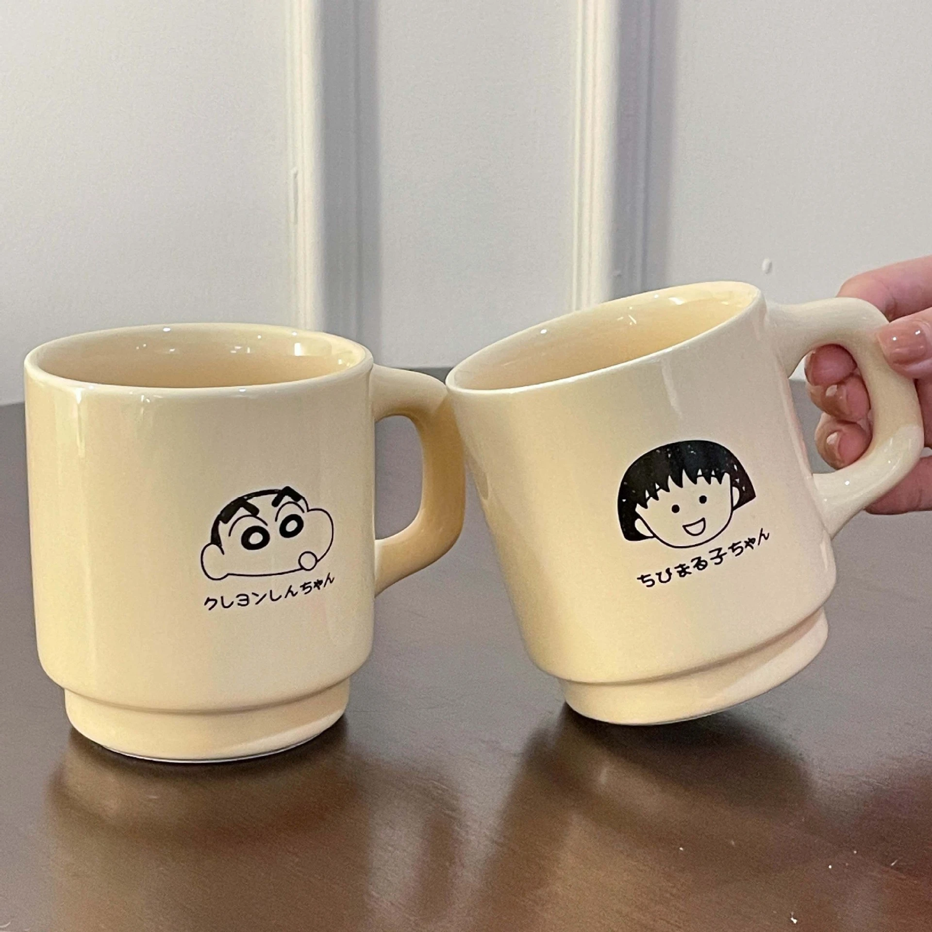 商品[国内直发] YeeCollene|可爱日系卡通陶瓷水杯ins高颜值下午茶马克杯情侣咖啡杯,价格¥67,第1张图片