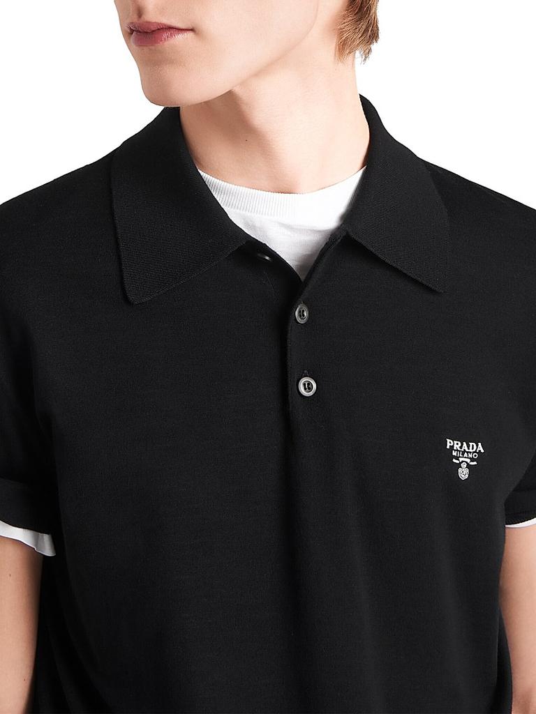 Prada Superfine Wool Polo Shirt - Polo Shirts - Free Shipping