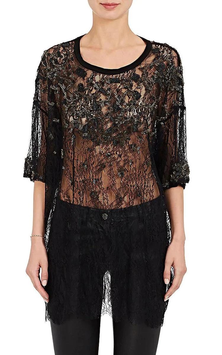 商品Gary Graham|Embellished Lace Oversized Blouse,价格¥1794,第1张图片
