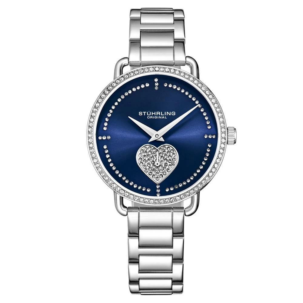 商品Stuhrling|Women's Silver Tone Stainless Steel Bracelet Watch 38mm,价格¥957,第1张图片