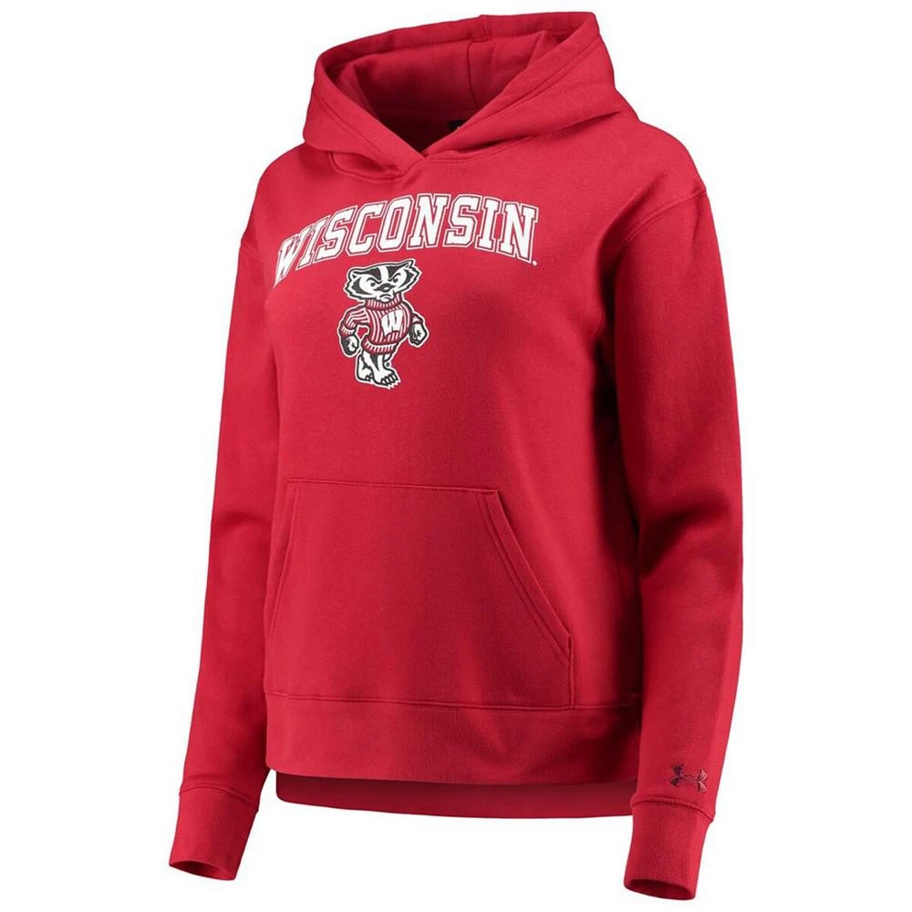 商品Under Armour|Women's Red Wisconsin Badgers All Day Team Fleece Pullover Hoodie,价格¥482,第2张图片详细描述