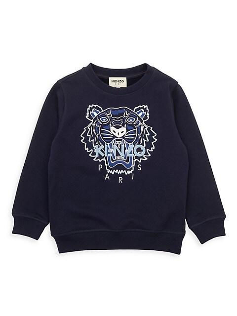 Little Kid's & Kid's Embroidered Logo Sweatshirt商品第1张图片规格展示