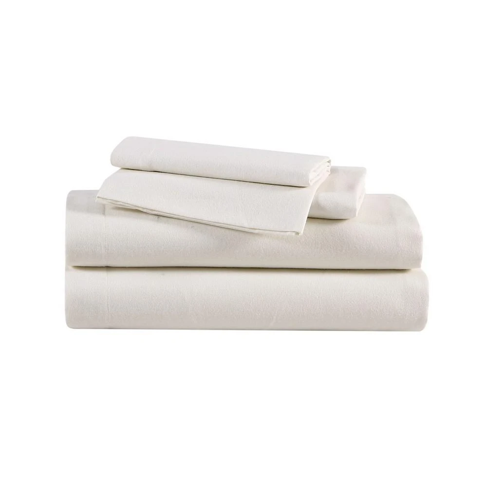 商品Eddie Bauer|Solid Cotton Flannel 4-Piece Sheet Set,价格¥451,第1张图片