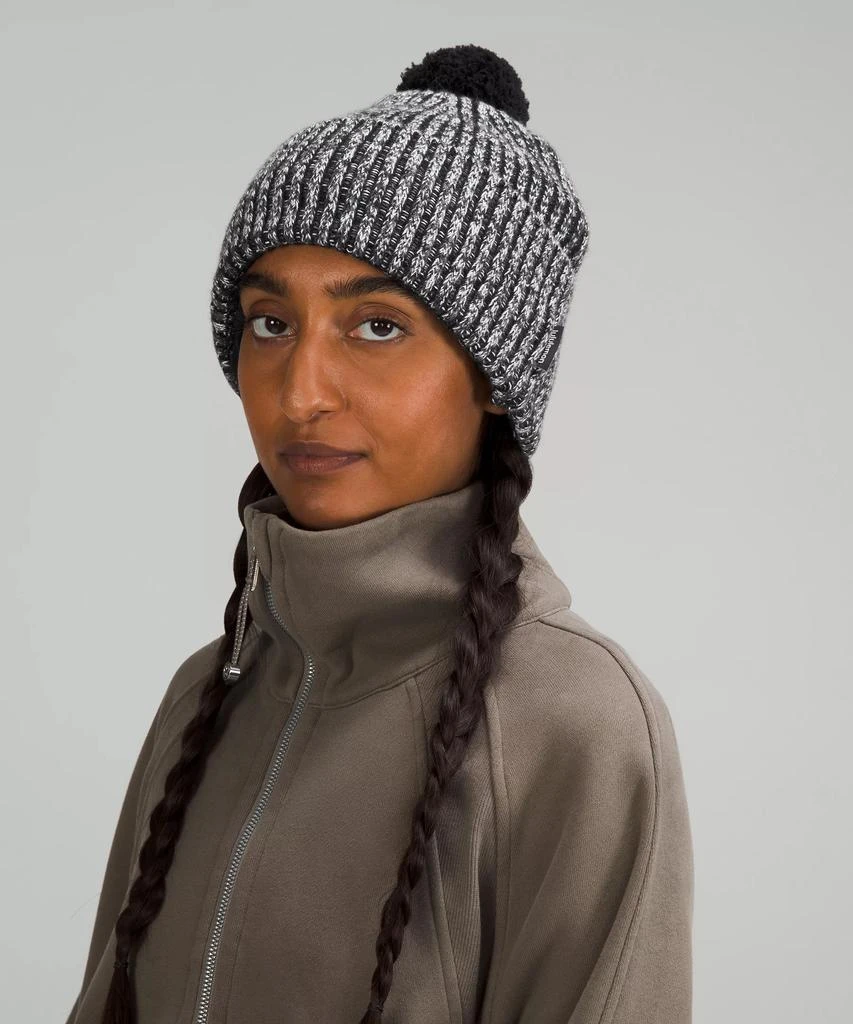 Women's Textured Fleece-Lined Knit Beanie 商品