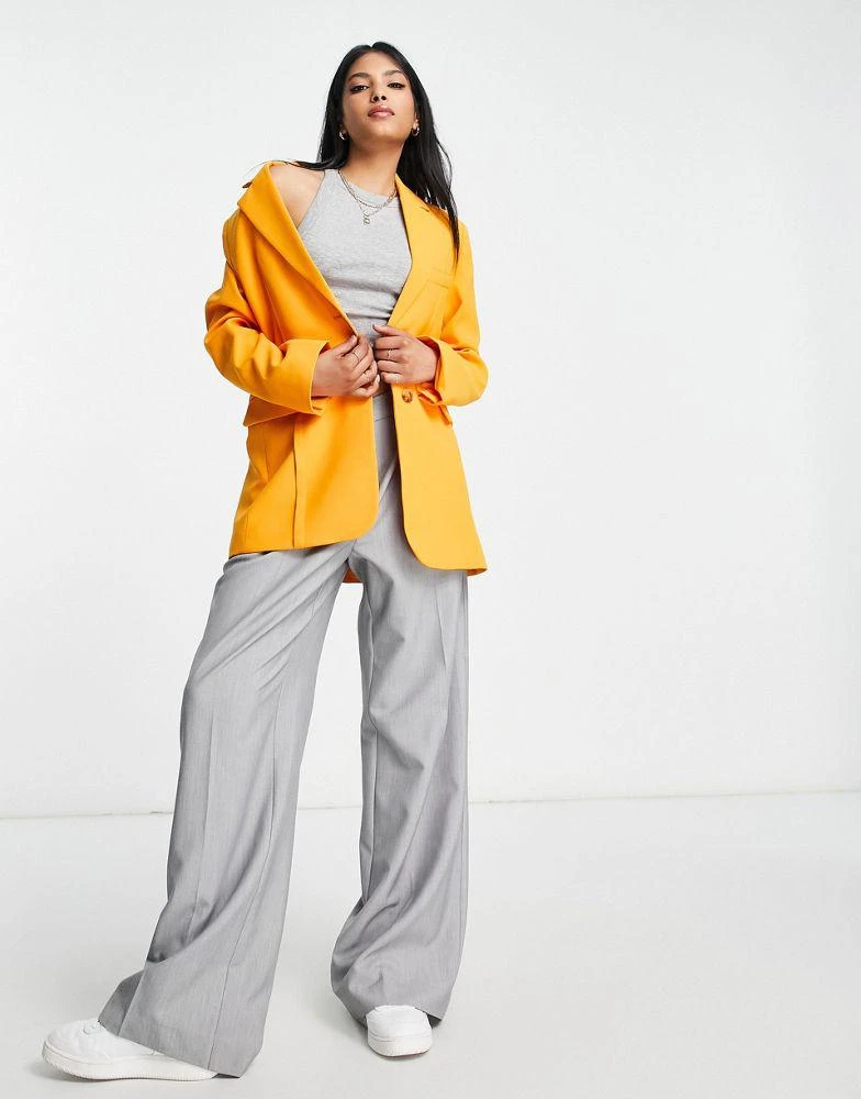 商品Mango|Mango oversized blazer in orange,价格¥539,第4张图片详细描述