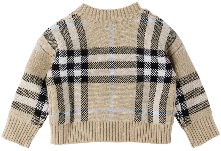 商品Burberry|Baby Beige Check Cardigan,价格¥3985,第2张图片详细描述