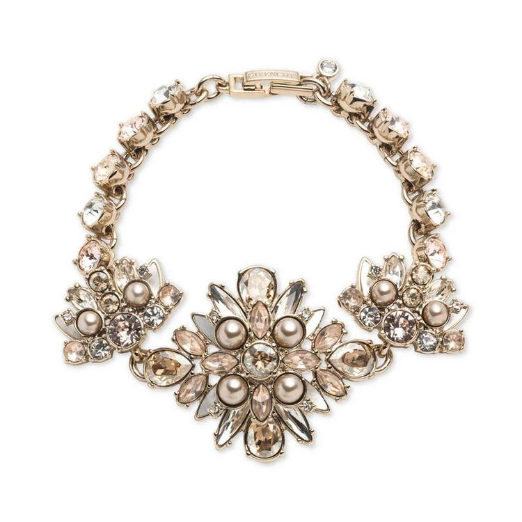 商品Givenchy|Gold-Tone Colored Crystal & Imitation Pearl Flex Bracelet,价格¥726,第1张图片