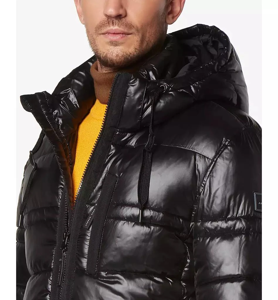 商品Marc New York by Andrew Marc|Men's Gotham Super Wet Cire Puffer with Grossgrain Trim,价格¥1031,第4张图片详细描述