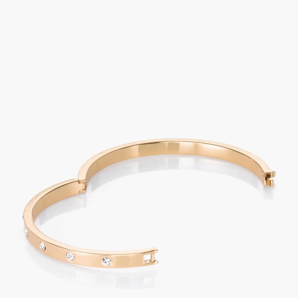 商品Kate Spade|Kate Spade New York Women's Metal Stone Hinged Bangle - Clear/Gold,价格¥439,第5张图片详细描述