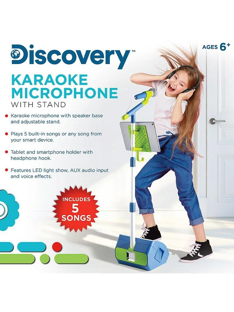 商品Discovery Kids|Kid's LED Toy Microphone With Stand & Tablet Holder,价格¥750,第4张图片详细描述