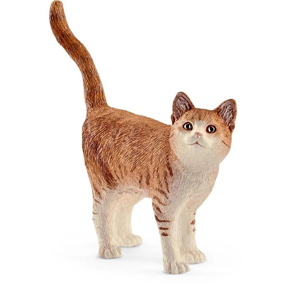商品SCHLEICH NORTH AMERICA|Schleich North America  Cat Toy Figure Brown & White,价格¥254,第1张图片