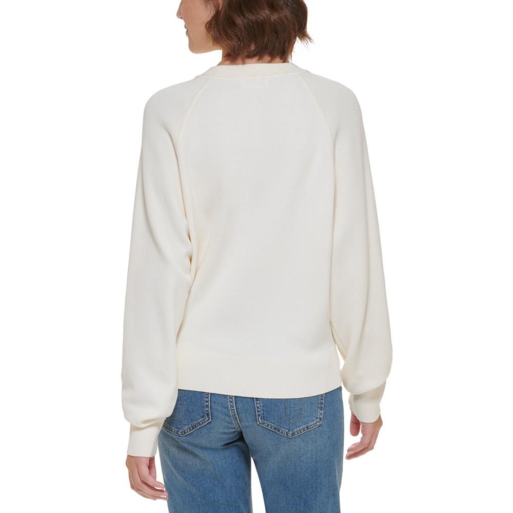 Women's Cotton Raglan-Sleeve Sweater商品第2张图片规格展示