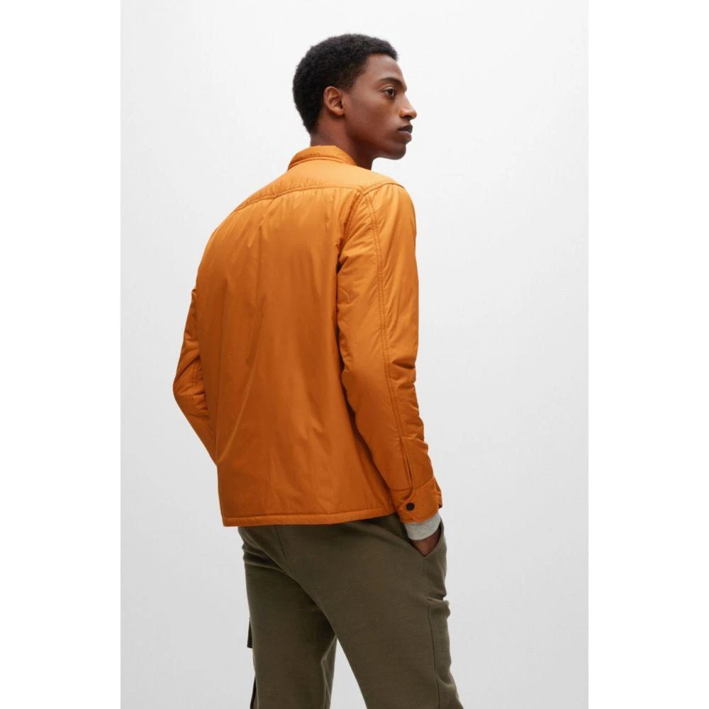 商品Hugo Boss|Water-repellent oversize-fit overshirt with rubberized logo,价格¥1382,第1张图片