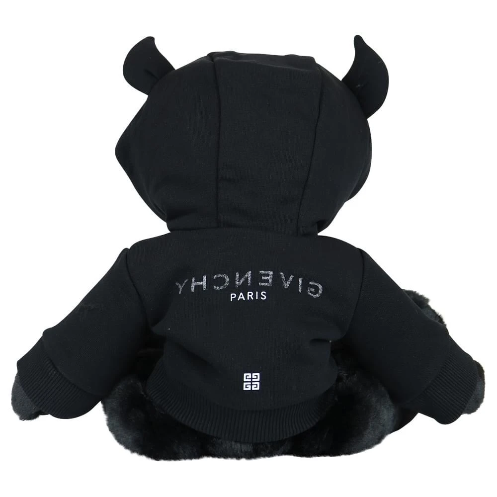 商品Givenchy|Black Logo Devil Hoodie Teddy Bear,价格¥1530,第3张图片详细描述