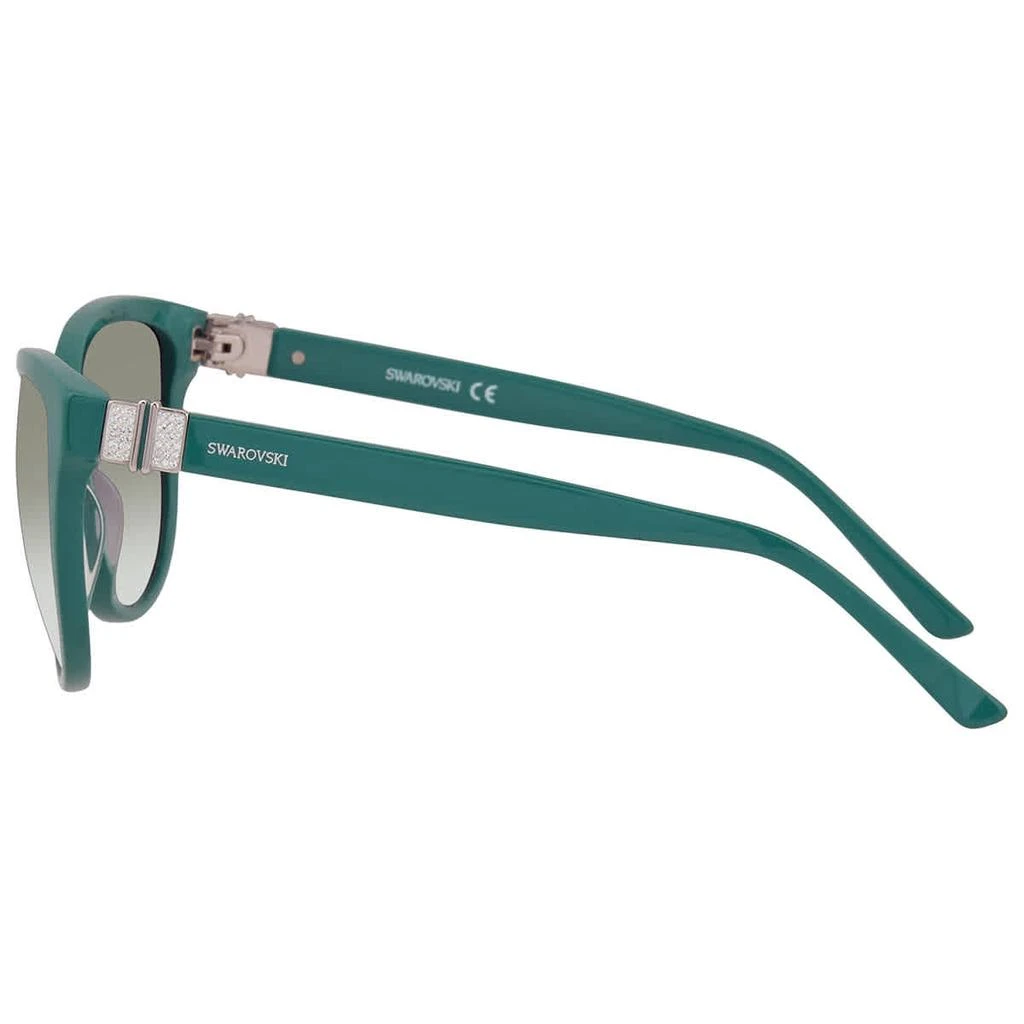 商品Swarovski|Swarovski Gradient Green Cat Eye Ladies Sunglasses SK0120 87P 56,价格¥288,第3张图片详细描述
