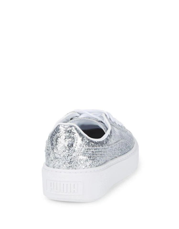 商品Puma|Basket Glitter Platform Sneakers,价格¥207,第3张图片详细描述
