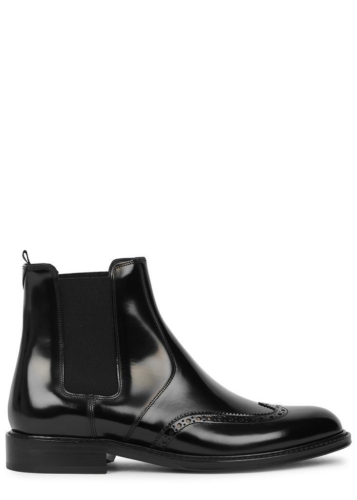 商品Yves Saint Laurent|Army black glossed leather Chelsea boots,价格¥5792,第1张图片