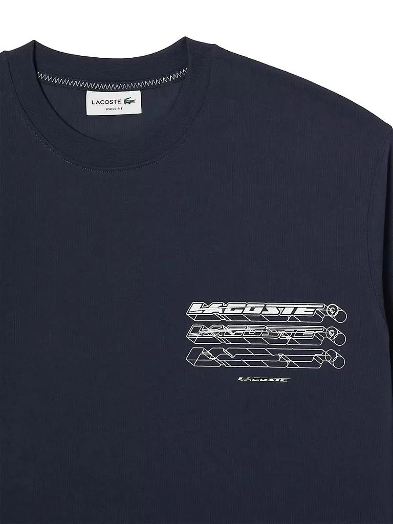 商品Lacoste|Cotton Long-Sleeve Loose T-Shirt,价格¥523,第5张图片详细描述