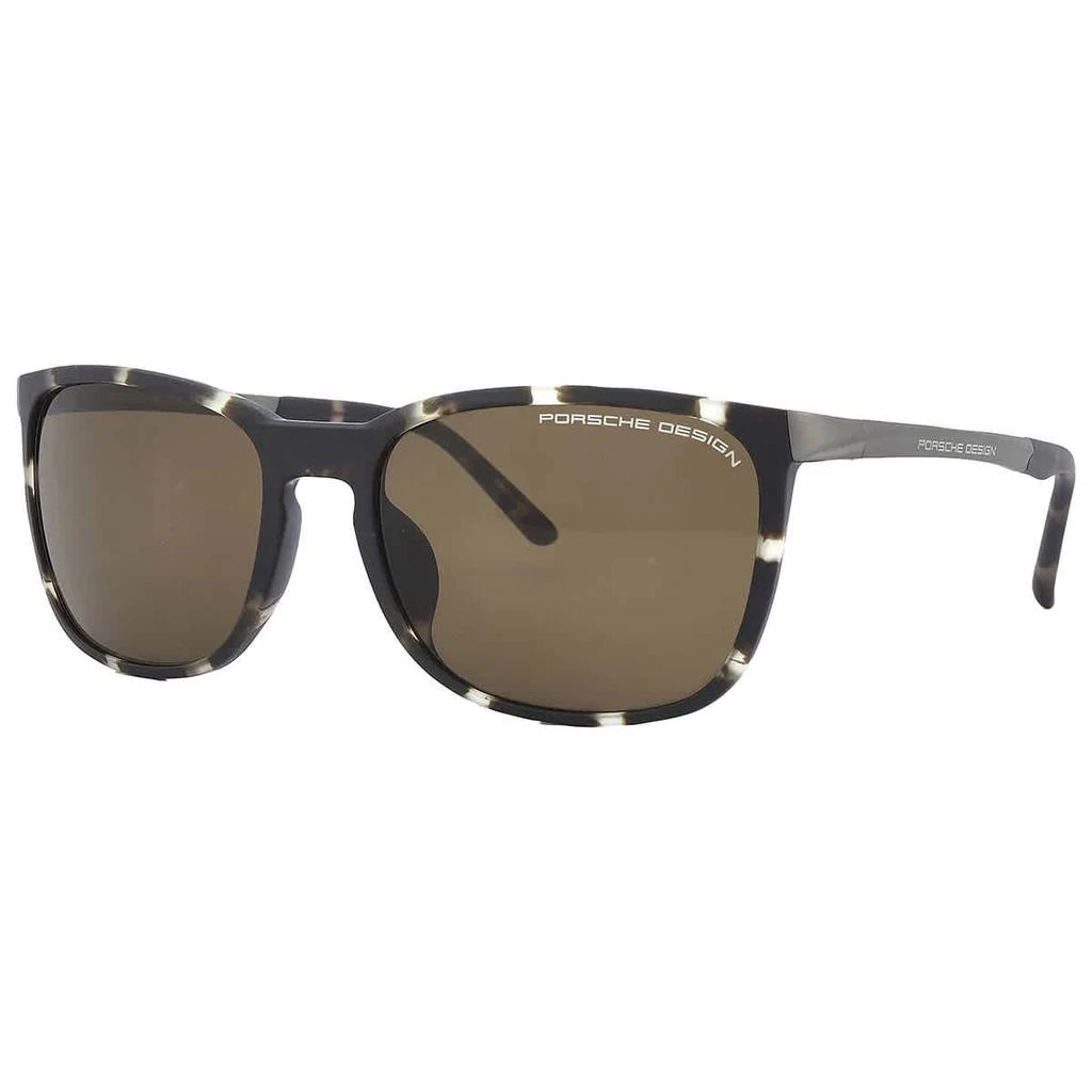 商品Porsche Design|Brown Phantos Men's Sunglasses P8673 D 57,价格¥515,第3张图片详细描述